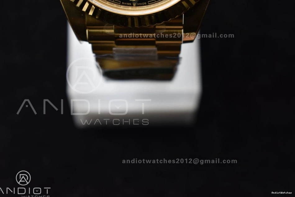 Soft 1:1 Date Bracelet ARF Weight) Crystal On President (Gain 656 Best YG Day Edition Black Dial 228238 VR3255 40 0228